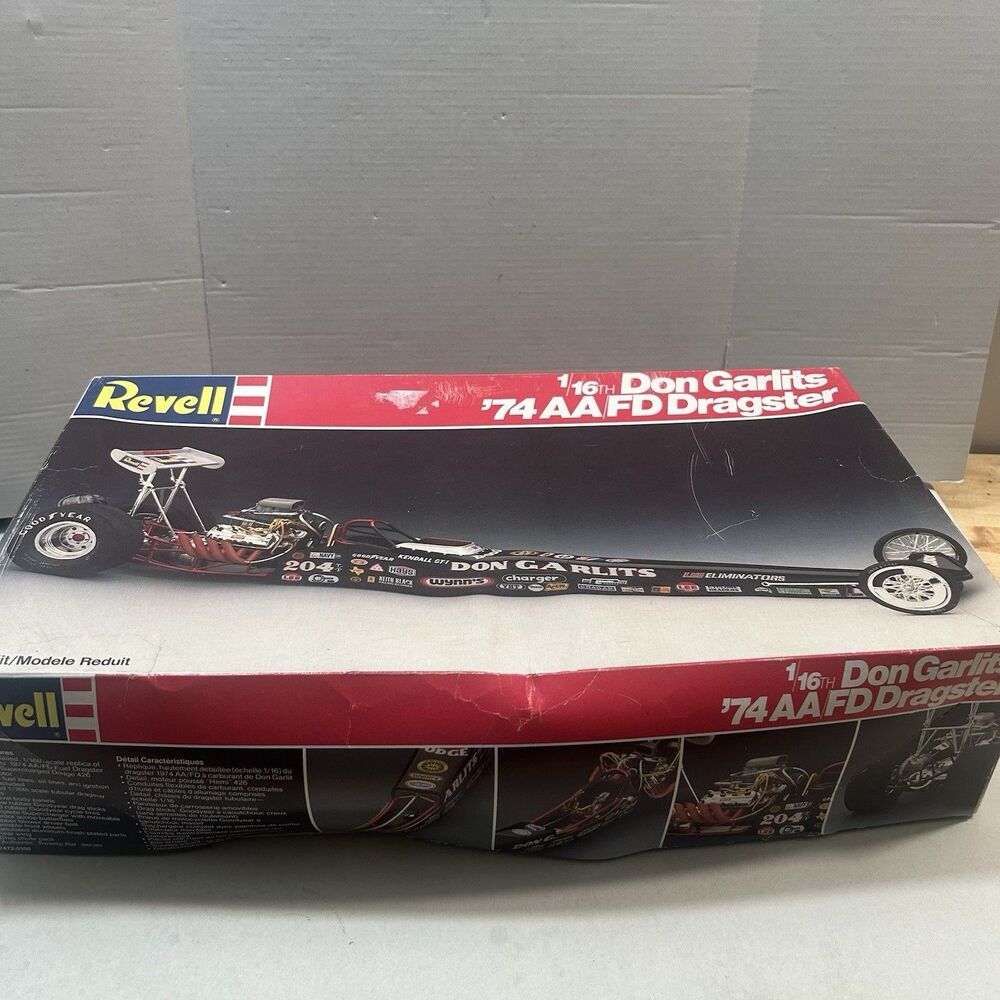 1/16 Revell Don Garlits '74 AA/FD Dragster #7472 Model Kit - Partially Built
